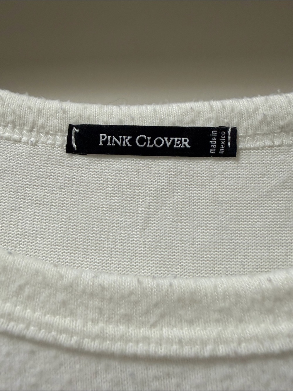 Pink Clover Triple-Block Crewneck Pullover - White, Burgundy & Gray - Picture 2 of 2